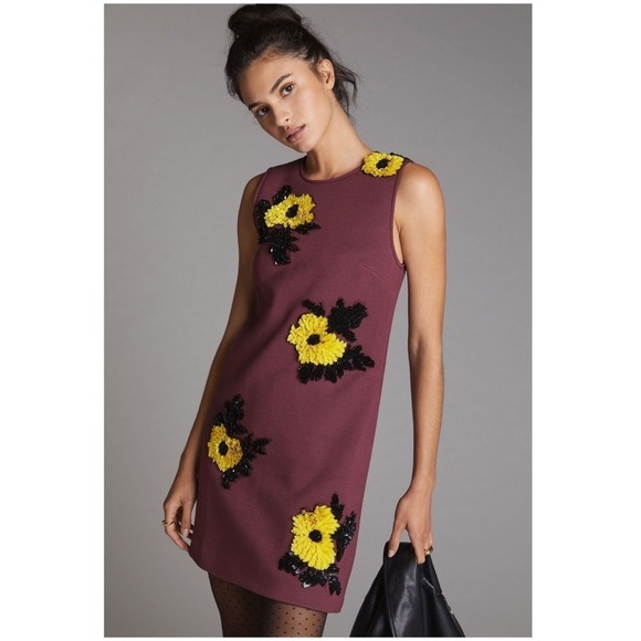 NWT Anthropologie sequined shift mini dress size XS Dhruv Kapoor for Anthro New - Picture 1 of 7